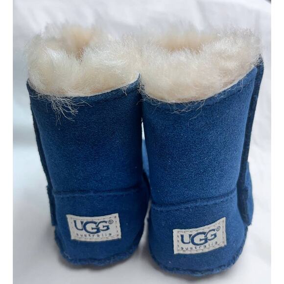 UGG AUSTRALIA TODDLER BOOTS SZ. 0/1 Blue Baby UGG Boots Velcro - Picture 3 of 10